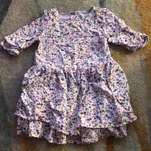 Ruffle Floral Print Dress